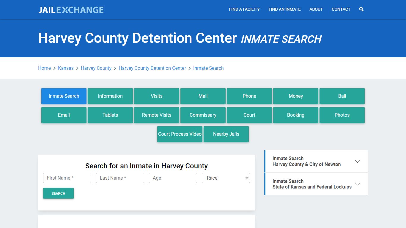 Harvey County Detention Center Inmate Search - Jail Exchange