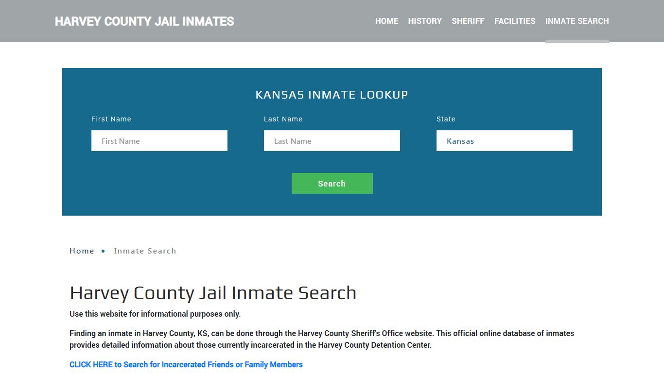 Harvey County, KS Detainee Lookup